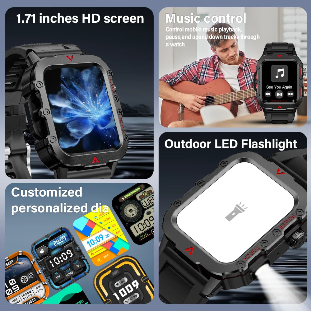 2024 New LED Men'S Smartwatch Bluetooth Talking Smartwatch Multi Sport Mode Health Monitoring Smart Watch